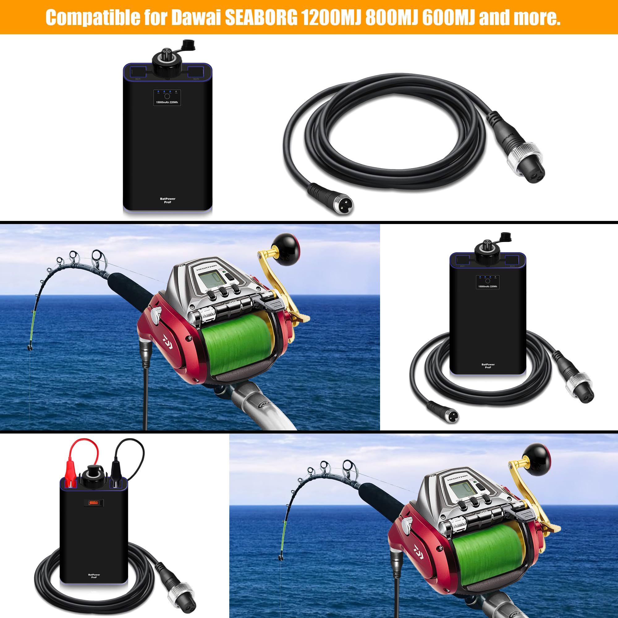 Amazon.com: BatPower 15Ah ProF2 Electric Fishing Reel Battery with